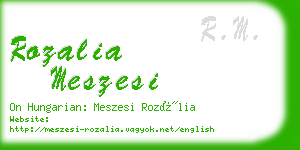 rozalia meszesi business card